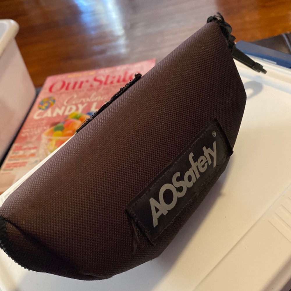AOSafety glasses case black in fair condition